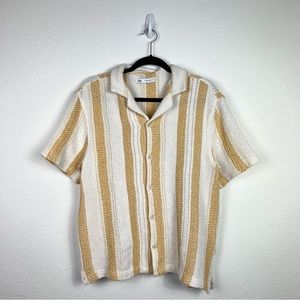 Zara Mens Knit Short Sleeve Button Down